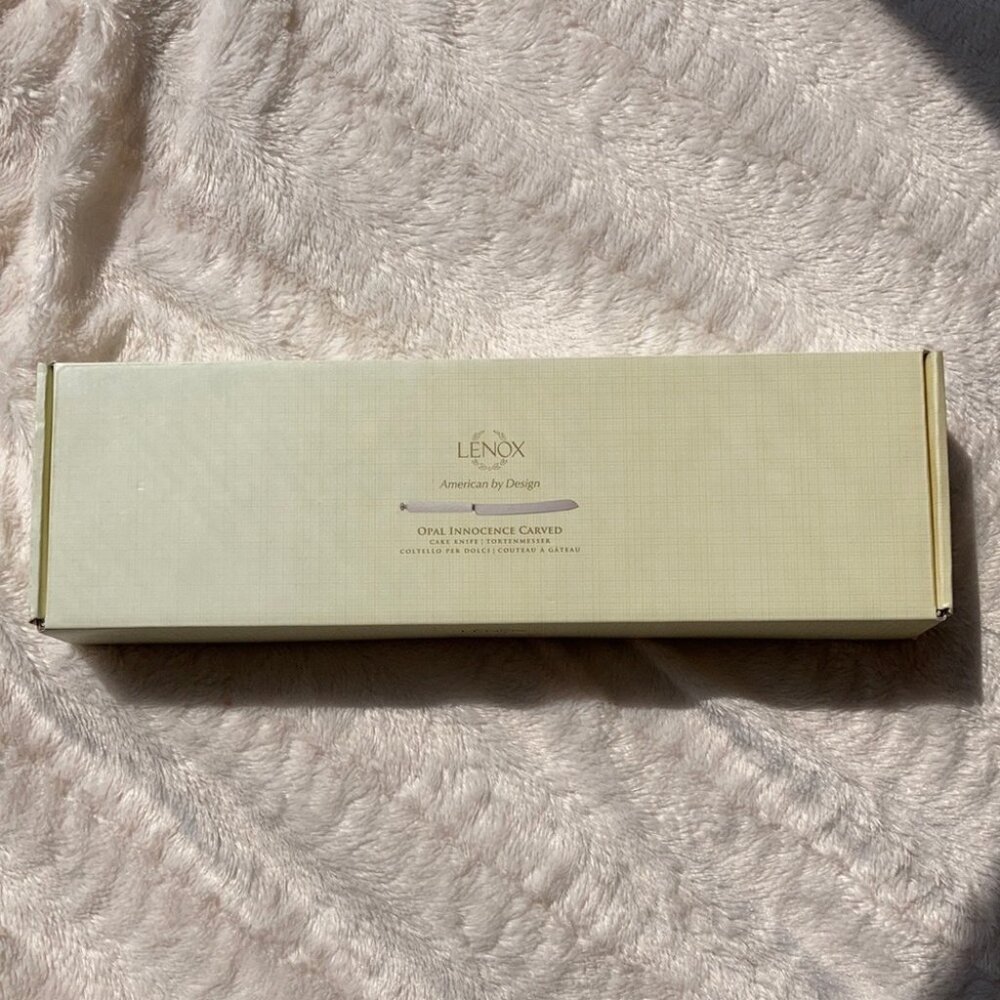 Lenox Opal Innocence Carved Cake Knife